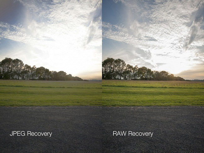 Quality difference between jpeg and raw